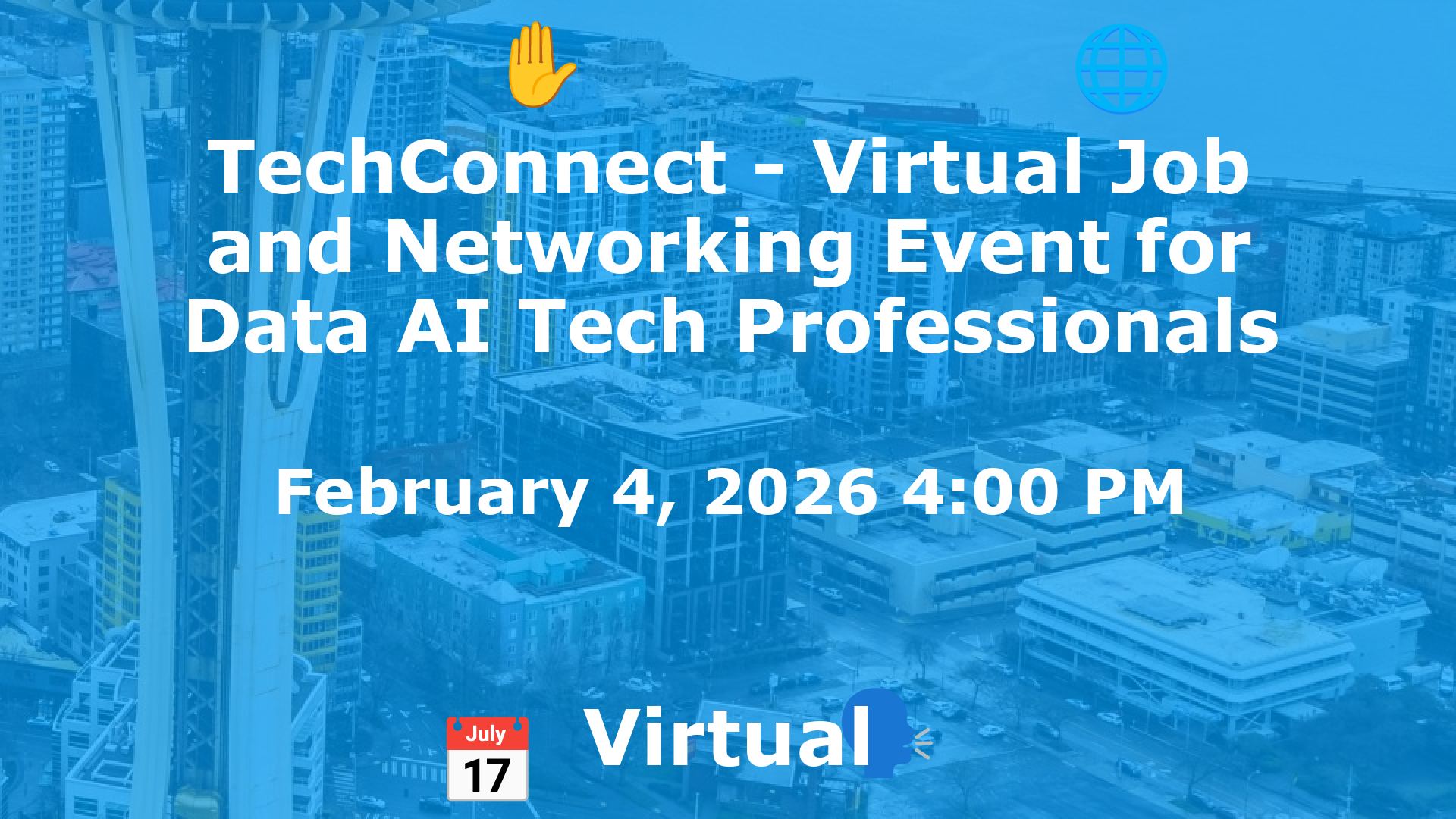 TechConnect - Virtual Job and Networking Event for Data AI Tech Professionals event image